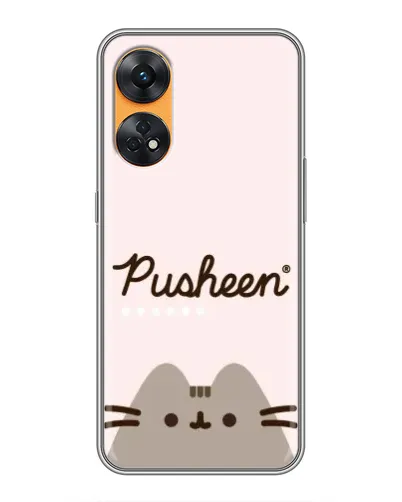 Чехол для OPPO Reno 8T с картинкой «Pusheen логотип» Чехол для OPPO Reno 8T с картинкой «Pusheen логотип»
