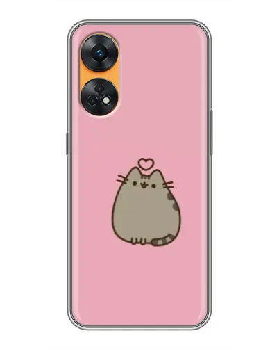 Чехол для OPPO Reno 8T с картинкой «Pusheen сердце» Чехол для OPPO Reno 8T с картинкой «Pusheen сердце»