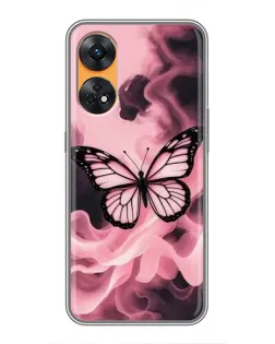 Чехол для OPPO Reno 8T с картинкой «Бабочка в дыму» Чехол для OPPO Reno 8T с картинкой «Бабочка в дыму»