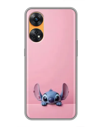 Чехол для OPPO Reno 8T с картинкой «Stitch выглядывает»