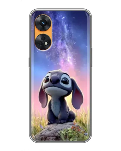 Чехол для OPPO Reno 8T с картинкой «Стич на рассвете»