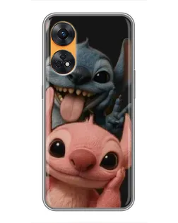 Чехол для OPPO Reno 8T с картинкой «Стич и Ангел» Чехол для OPPO Reno 8T с картинкой «Стич и Ангел»