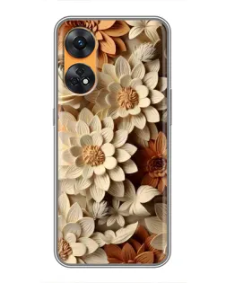 Чехол для OPPO Reno 8T с картинкой «Бежевый флористический декор» Чехол для OPPO Reno 8T с картинкой «Бежевый флористический декор»