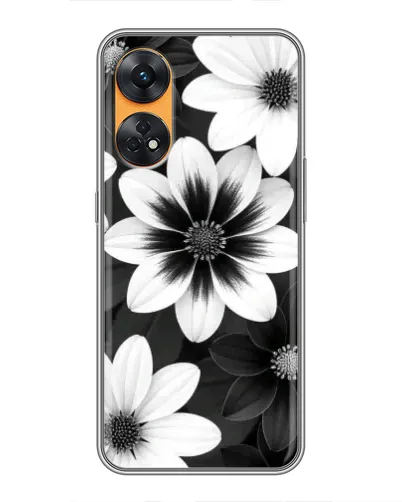 Чехол для OPPO Reno 8T с картинкой «Монохромные астры» Чехол для OPPO Reno 8T с картинкой «Монохромные астры»