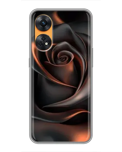 Чехол для OPPO Reno 8T с картинкой «Шелковая черная роза» Чехол для OPPO Reno 8T с картинкой «Шелковая черная роза»