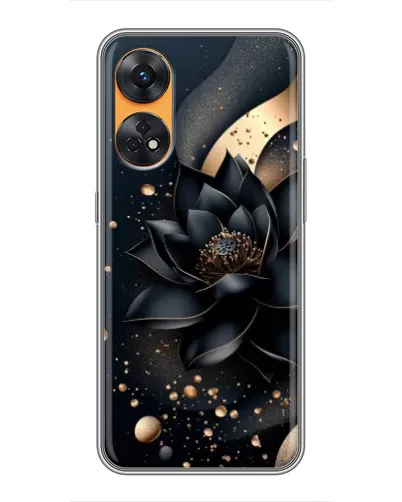 Чехол для OPPO Reno 8T с картинкой «Черный лотос» Чехол для OPPO Reno 8T с картинкой «Черный лотос»