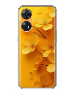 Чехол для OPPO Reno 8T с картинкой «Золотые лепестки» Чехол для OPPO Reno 8T с картинкой «Золотые лепестки»