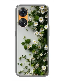 Чехол для OPPO Reno 8T с картинкой «Ветка мелких белых цветов» Чехол для OPPO Reno 8T с картинкой «Ветка мелких белых цветов»