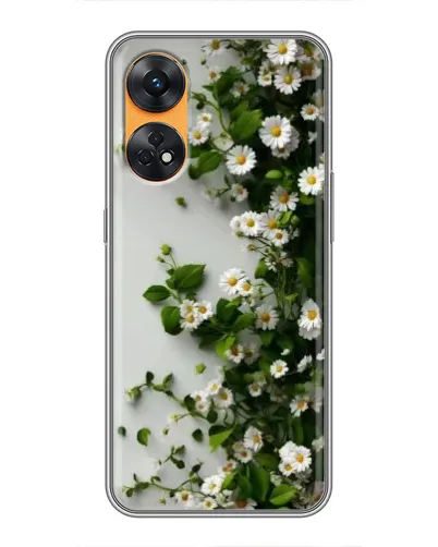 Чехол для OPPO Reno 8T с картинкой «Ветка мелких белых цветов» Чехол для OPPO Reno 8T с картинкой «Ветка мелких белых цветов»