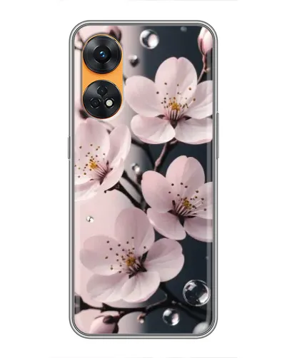 Чехол для OPPO Reno 8T с картинкой «Нежная сакура и капли» Чехол для OPPO Reno 8T с картинкой «Нежная сакура и капли»
