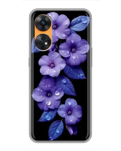 Чехол для OPPO Reno 8T с картинкой «Фиолетовые цветы с росою» Чехол для OPPO Reno 8T с картинкой «Фиолетовые цветы с росою»