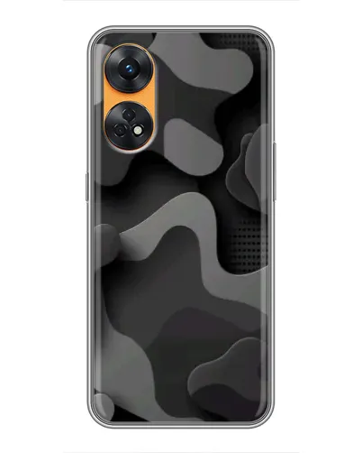 Чехол для OPPO Reno 8T с картинкой «Темный абстрактный камуфляж» Чехол для OPPO Reno 8T с картинкой «Темный абстрактный камуфляж»