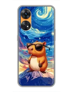 Чехол для OPPO Reno 8T с картинкой «Капибара Ван Гога»