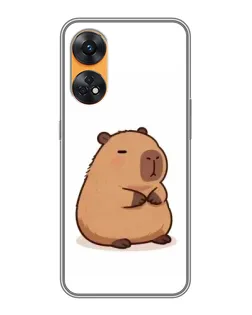 Чехол для OPPO Reno 8T с картинкой «Толстенькая капибара»
