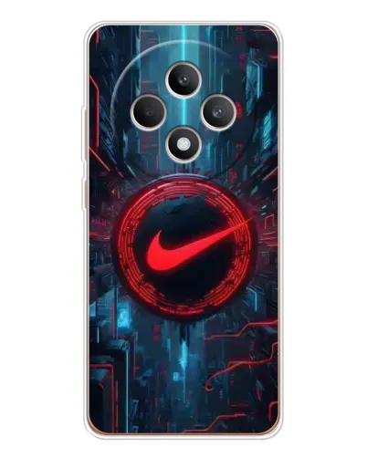 Чехол для OPPO Reno12 F с картинкой «Техногенный стиль Nike»