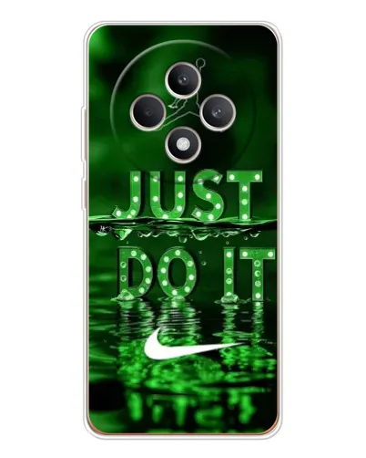 Чехол для OPPO Reno12 F с картинкой «Зеленый неоновый Nike»