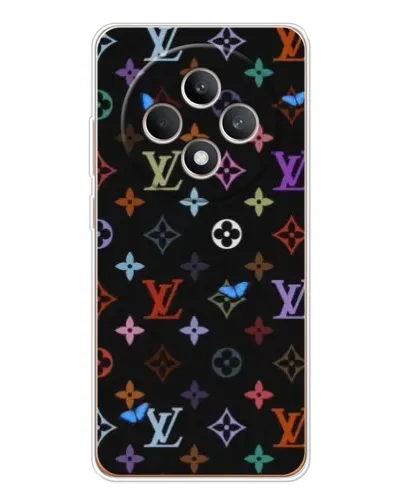 Чехол для OPPO Reno12 F с картинкой «Цветная монограмма LV»