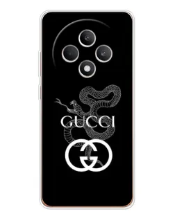 Чехол для OPPO Reno12 F с картинкой «Gucci — серебряная змея»