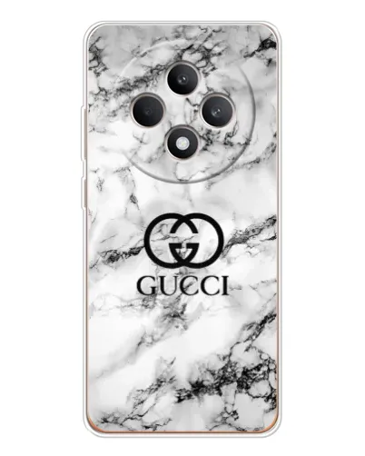 Чехол для OPPO Reno12 F с картинкой «Gucci — мраморный шик»