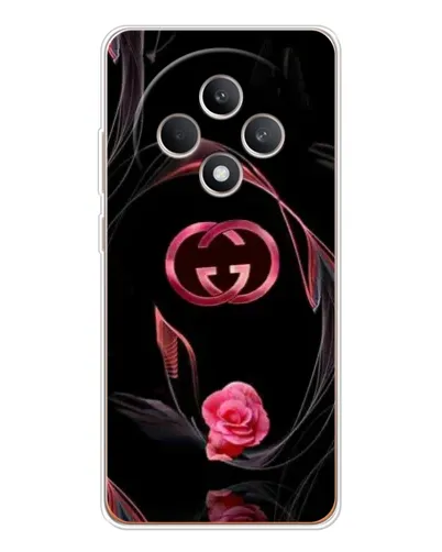Чехол для OPPO Reno12 F с картинкой «Gucci — неоновая роза»