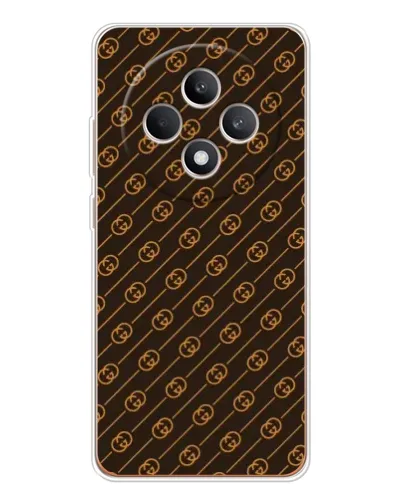 Чехол для OPPO Reno12 F с картинкой «Gucci — золотые диагонали»