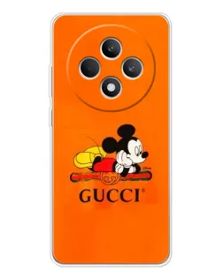 Чехол для OPPO Reno12 F с картинкой «Микки Маус Gucci — оранж»