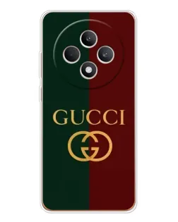 Чехол для OPPO Reno12 F с картинкой «Gucci — темно-зеленый градиент»