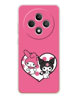 Чехол для OPPO Reno12 F с картинкой «Kuromi и My Melody»