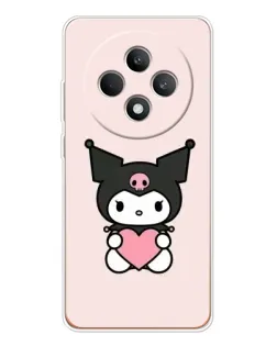 Чехол для OPPO Reno12 F с картинкой «Kuromi и сердце»