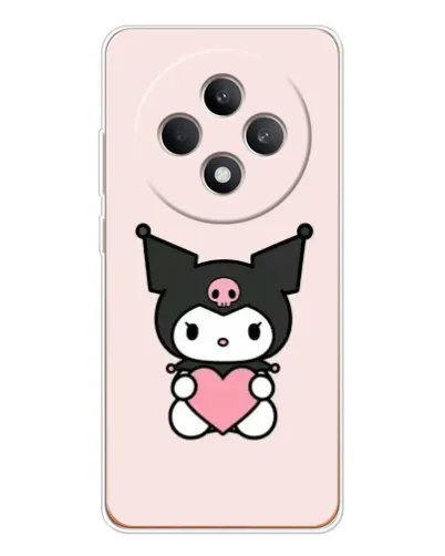 Чехол для OPPO Reno12 F с картинкой «Kuromi и сердце»