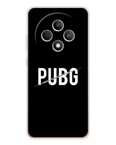 Чехол для OPPO Reno12 F с картинкой «PUBG — белый логотип»