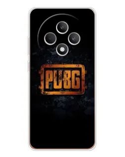 Чехол для OPPO Reno12 F с картинкой «PUBG — золотой логотип»