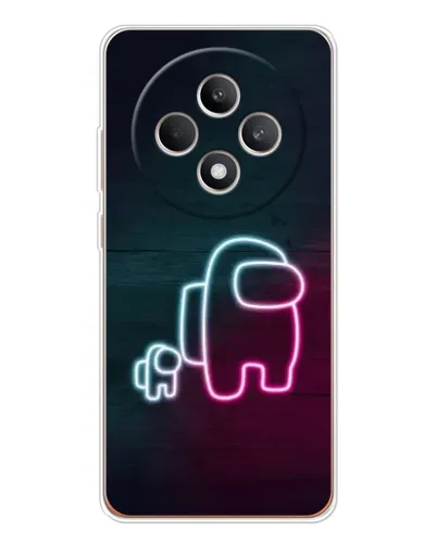 Чехол для OPPO Reno12 F с картинкой «Among Us неон-арт» Чехол для OPPO Reno12 F с картинкой «Among Us неон-арт»