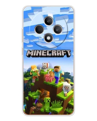 Чехол для OPPO Reno12 F с картинкой «Minecraft классический мир»