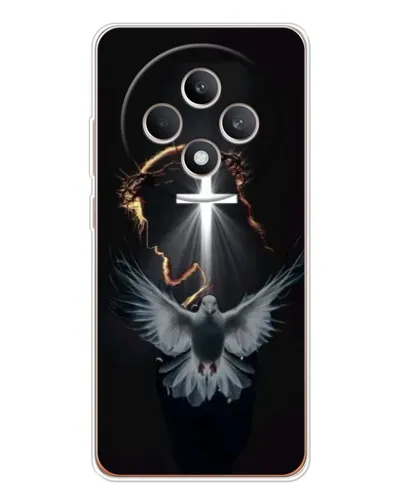 Чехол для OPPO Reno12 F с картинкой «Голубь и Свет»