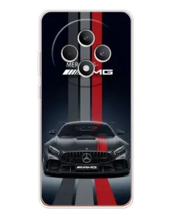 Чехол для OPPO Reno12 F с картинкой «Mercedes — белый карбон»