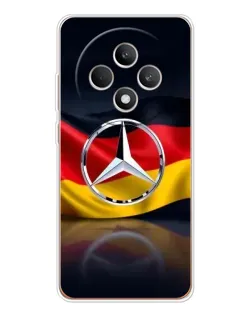 Чехол для OPPO Reno12 F с картинкой «Mercedes — флаг Германии»