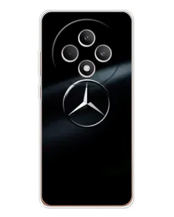 Чехол для OPPO Reno12 F с картинкой «Mercedes на металле»