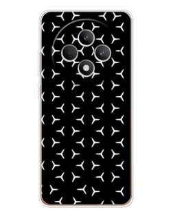 Чехол для OPPO Reno12 F с картинкой «Mercedes паттерн звезд»