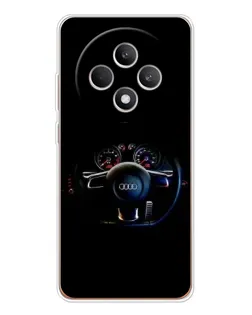 Чехол для OPPO Reno12 F с картинкой «Салон Audi — руль»