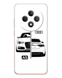 Чехол для OPPO Reno12 F с картинкой «Audi — контрастный дизайн»