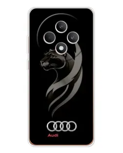 Чехол для OPPO Reno12 F с картинкой «Графика — пантера и Audi»