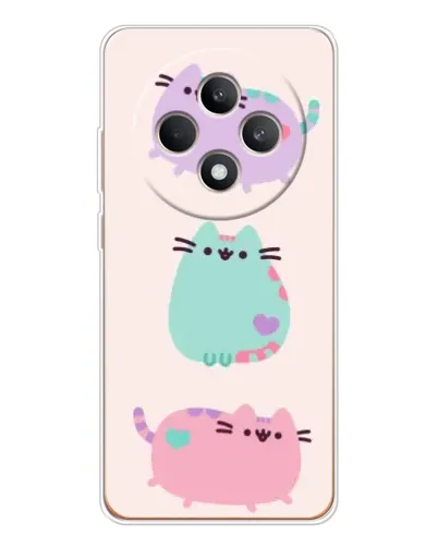 Чехол для OPPO Reno12 F с картинкой «Pusheen трио» Чехол для OPPO Reno12 F с картинкой «Pusheen трио»