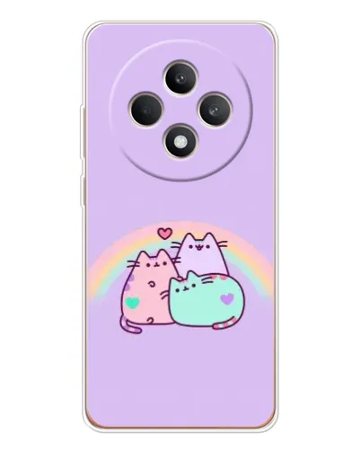 Чехол для OPPO Reno12 F с картинкой «Радужные Пушины» Чехол для OPPO Reno12 F с картинкой «Радужные Пушины»