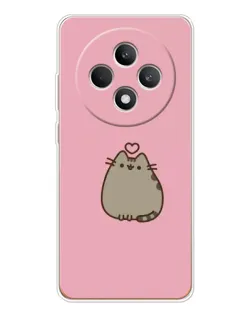 Чехол для OPPO Reno12 F с картинкой «Pusheen сердце» Чехол для OPPO Reno12 F с картинкой «Pusheen сердце»