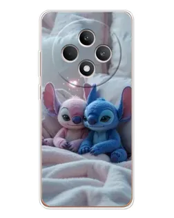 Чехол для OPPO Reno12 F с картинкой «Плюшевые Стич Ангел»