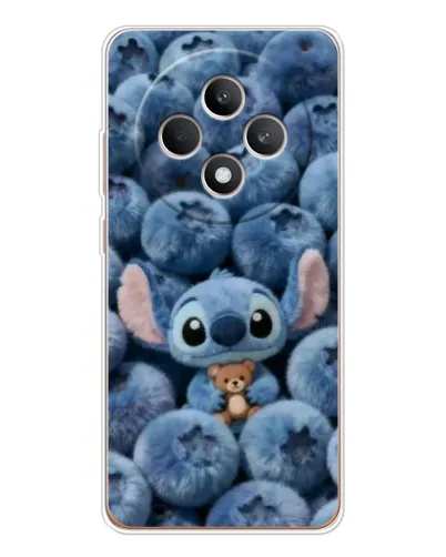 Чехол для OPPO Reno12 F с картинкой «Стич и голубика» Чехол для OPPO Reno12 F с картинкой «Стич и голубика»