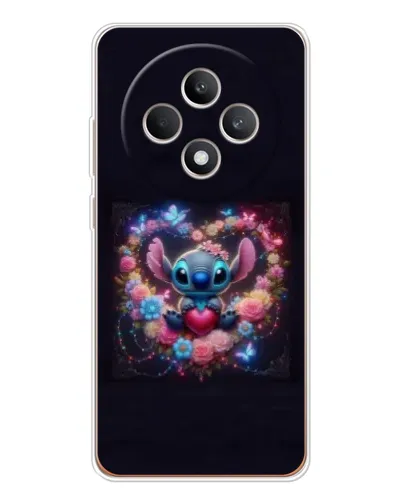 Чехол для OPPO Reno12 F с картинкой «Stitch в цветах» Чехол для OPPO Reno12 F с картинкой «Stitch в цветах»