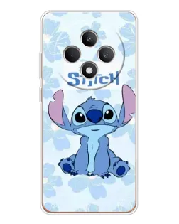 Чехол для OPPO Reno12 F с картинкой «Stitch среди цветов»