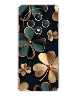 Чехол для OPPO Reno12 F с картинкой «Клевер в золоте»